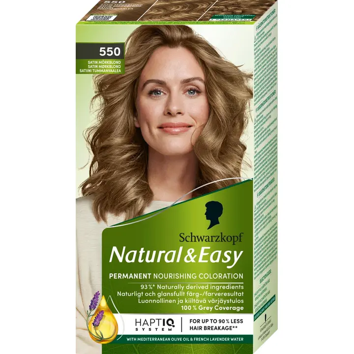 Schwarzkopf Natural & Easy 550 Satiini Tummanvaalea hiusväri