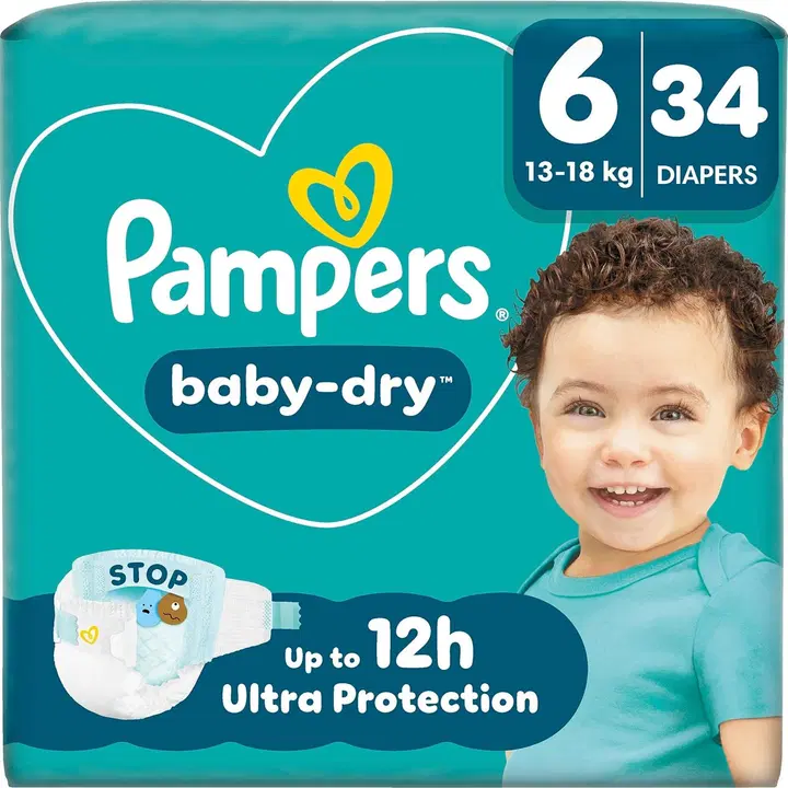 Pampers Baby Dry S6 13-18kg 34kpl vaippa