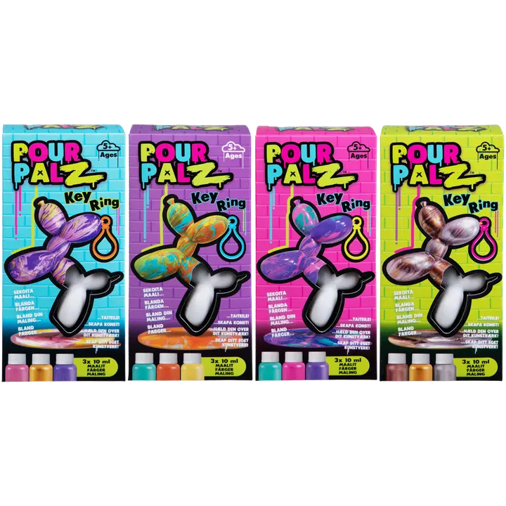 Pour Palz askartelu Balloon Dog avaimenperä, erilaisia