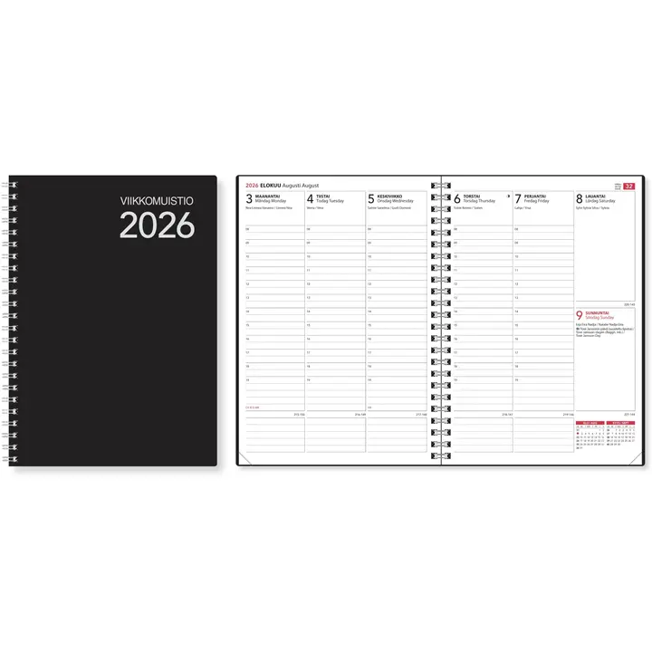 Pöytäkalenteri Viikkomuistio-vuosipaketti 2026