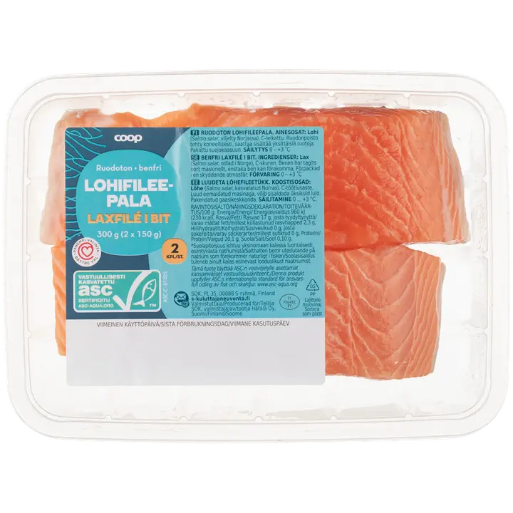 Coop ruodoton lohifileepala ASC 300 g (2 x 150 g)