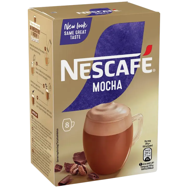Nescafé 8kpl/144g Mocha Café au Chocolat erikoispikakahvi annospussi