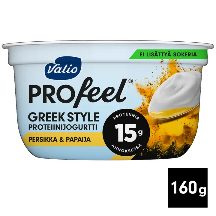 Valio PROfeel® Greek Style proteiinijogurtti 160 g persikka-papaija laktoositon
