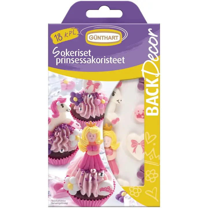 Günthart DECOR KAKUNKORISTE PRINSESSAT SOKERIA 17G