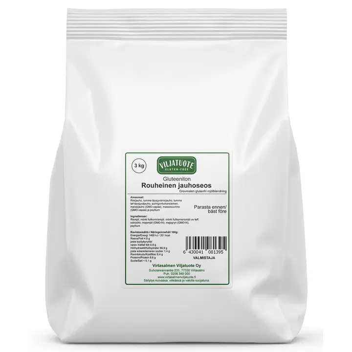 Virtasalmen Viljatuote Rouheinen gluteeniton jauhoseos 3kg