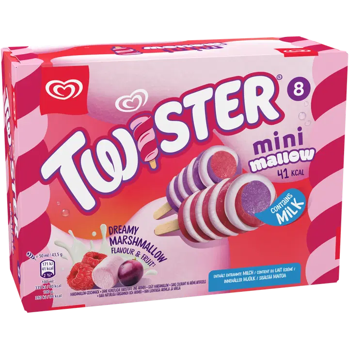 Twister Mallow Jäätelö Monipakkaus 400ml/348g 8kpl