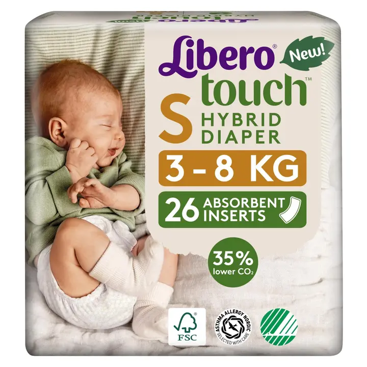 Libero Touch Hybrid korduvmähe sisupadjad 26 tk S suurus