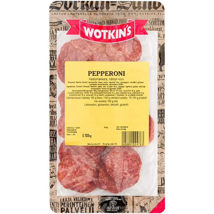 Wotkin´s 100g Pepperoni kestomakkara