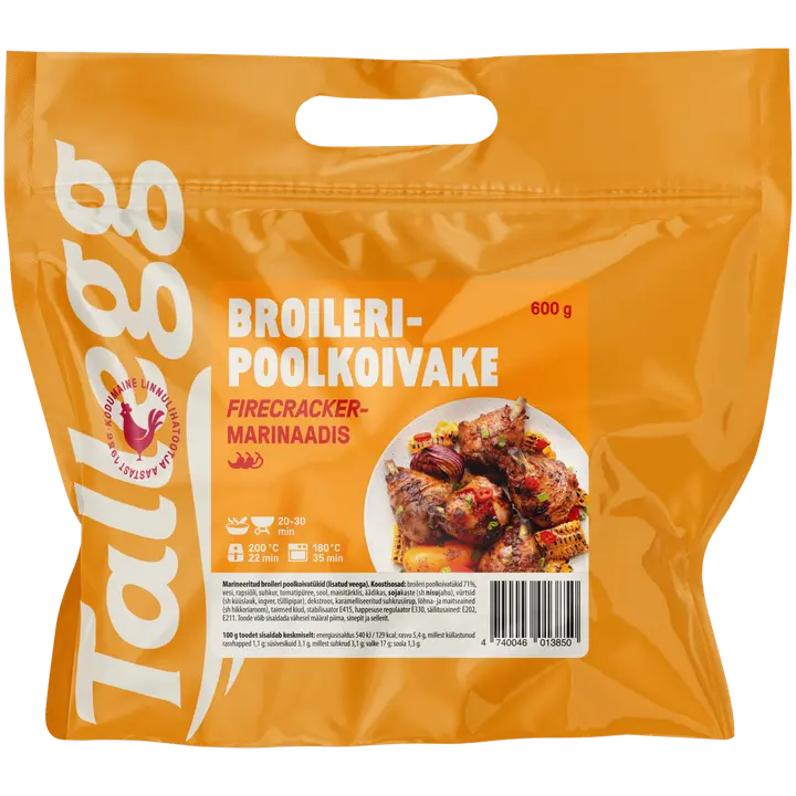Tallegg Broileripoolkoivake firecracker-marinaadis 600g