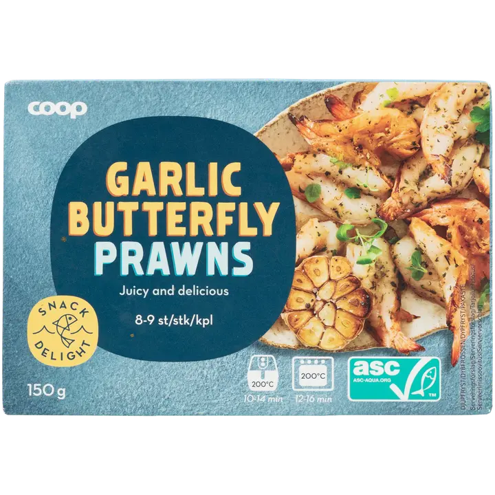 Coop Küüslaugukrevetid 150 G