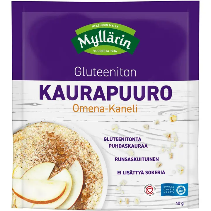 Myllärin Gluteeniton Kaurapuuro Omena-Kaneli 40 g