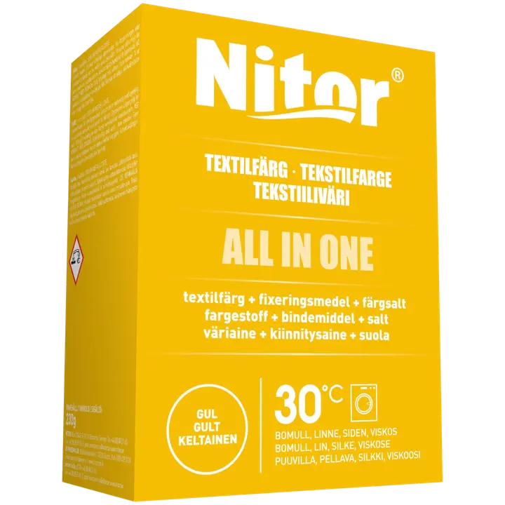 Nitor Tekstiiliväri All in one 230g keltainen