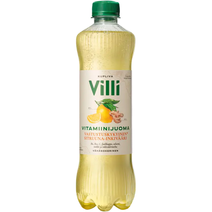 Villi Vitamiinijuoma sitruuna-inkivääri 0,5 l