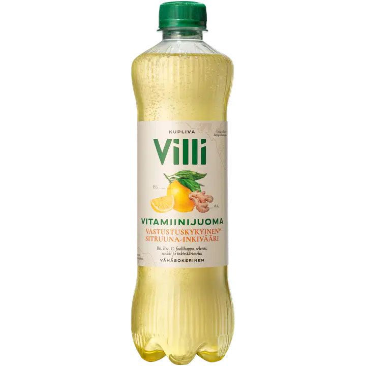 Villi Vitamiinijuoma sitruuna-inkivääri 0,5 l