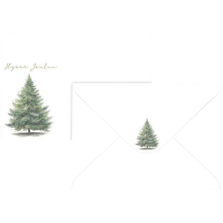 J.K. Primeco foliokirjekuori C6 Joulukuusi valkoinen 10kpl
