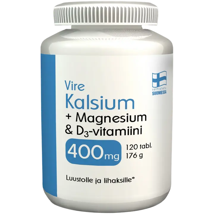 Vire hivenaine- ja vitamiinivalmiste Kalsium-Magnesium-D-vitamiini 120 tablettia / 176 g