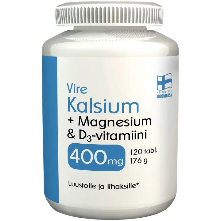 Vire hivenaine- ja vitamiinivalmiste Kalsium-Magnesium-D-vitamiini 120 tablettia / 176 g