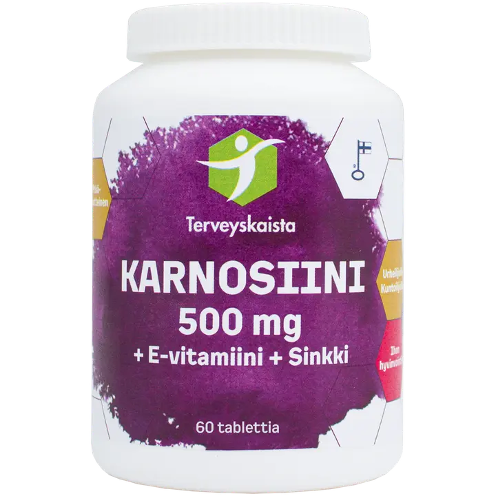 Terveyskaista Karnosiini + E-vitamiini + Sinkki 60 tabl.
