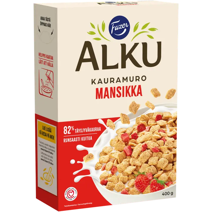 Fazer Alku Mansikka kauramuro 400 g