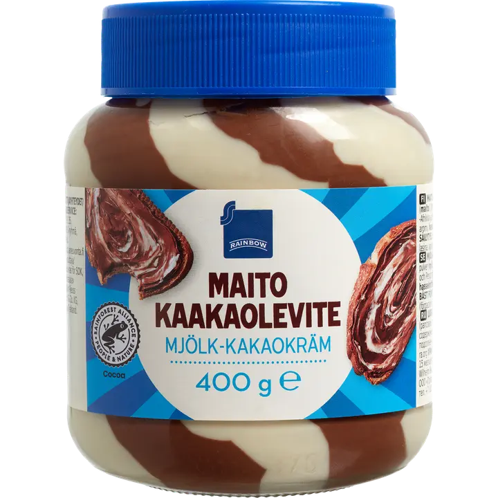 Rainbow 400g maito-kaakaolevite