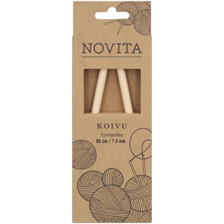 Novita Pyöröpuikko koivu 80cm - 7mm