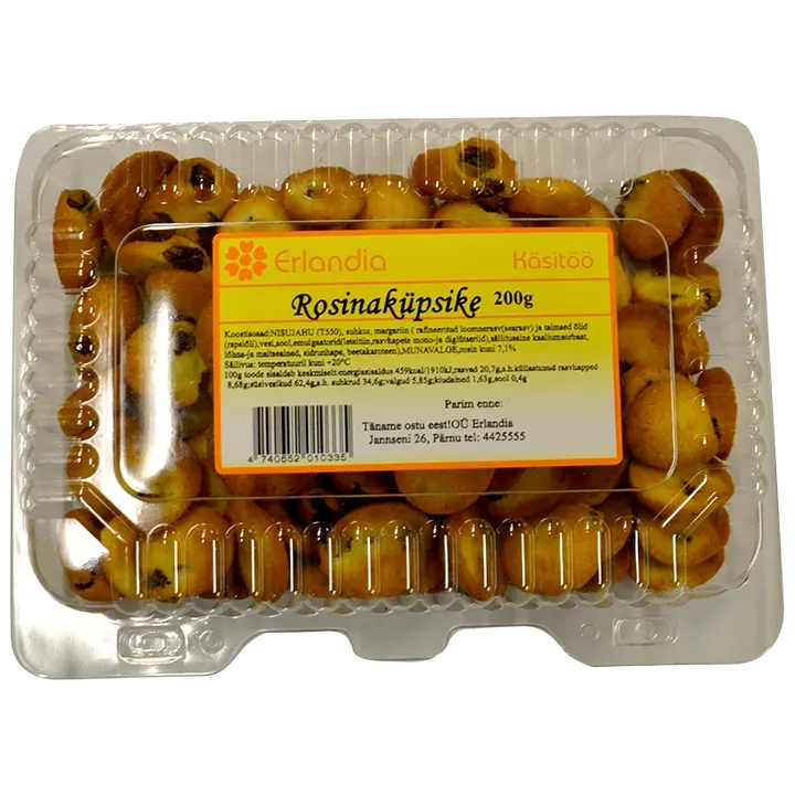 Erlandia Rosinaküpsike 200 G