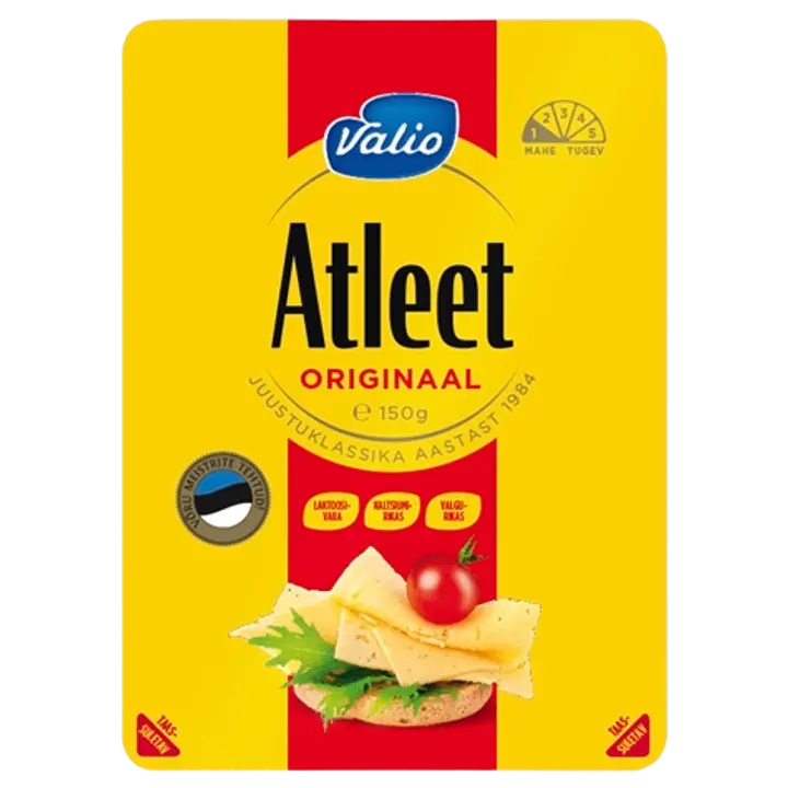 Valio Juust Atleet Originaal, viilutatud, 150 g