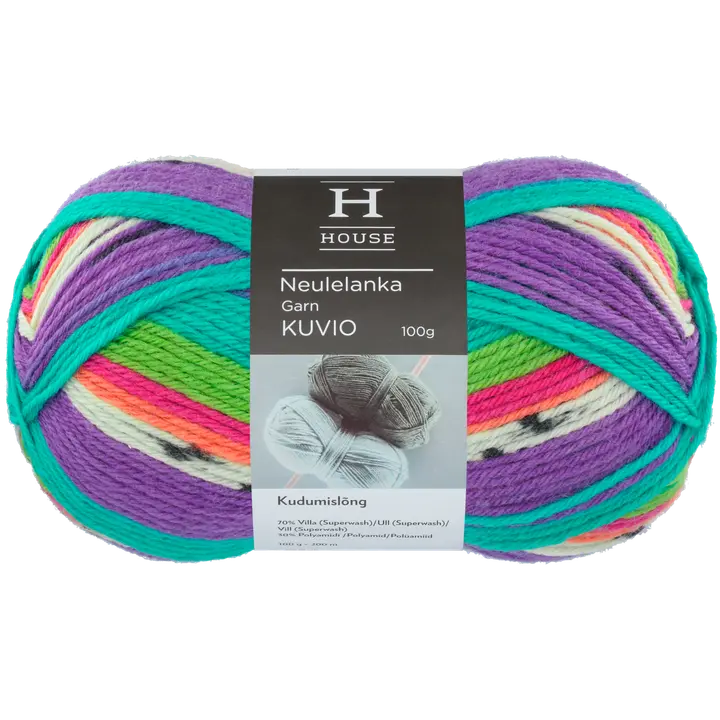 House lanka villasekoite Kuvio 100 g Pink/lilac/green/turquoise 81927