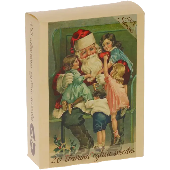 Kuuseküünlad Diana steariinist 1,5h valge 20tk