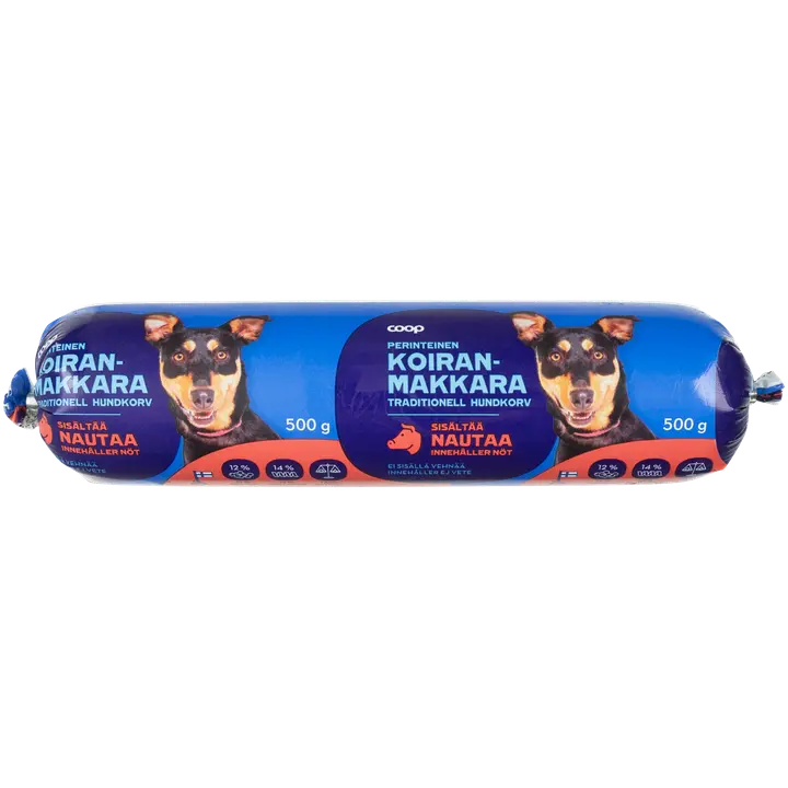 Coop Perinteinen koiranmakkara täysrehu 500g