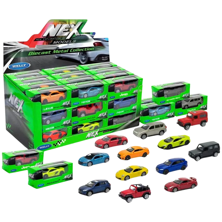 Welly mudelauto 1:60-64, erinevad