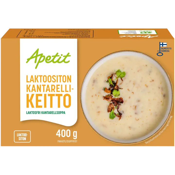 Apetit Laktoositon kantarellikeitto pakaste 400g