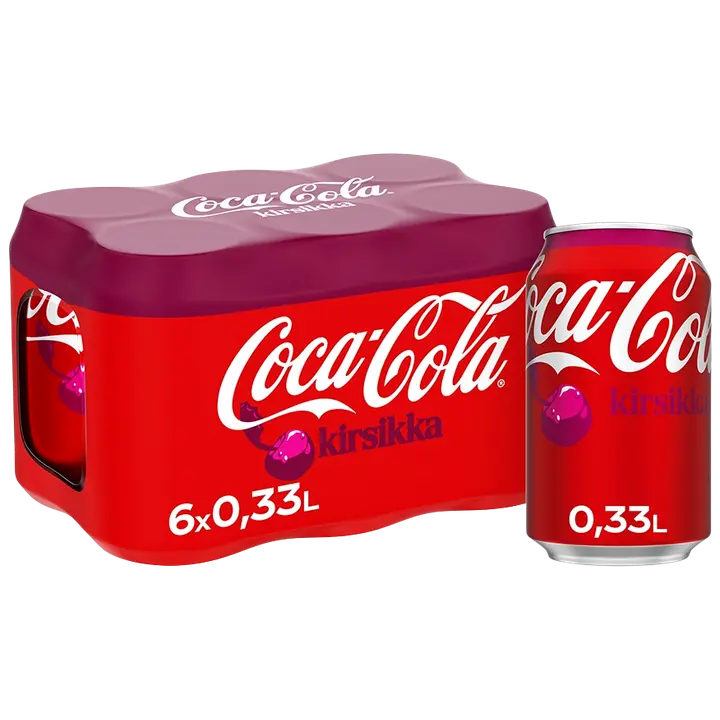 6-pack Coca-Cola Original Taste Kirsikka virvoitusjuoma tölkki 0,33 L