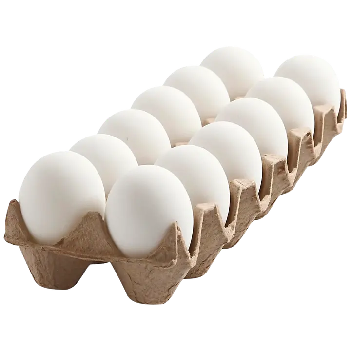 Creativ Company Muovimunat, valkoinen 6cm 12kpl/pkk