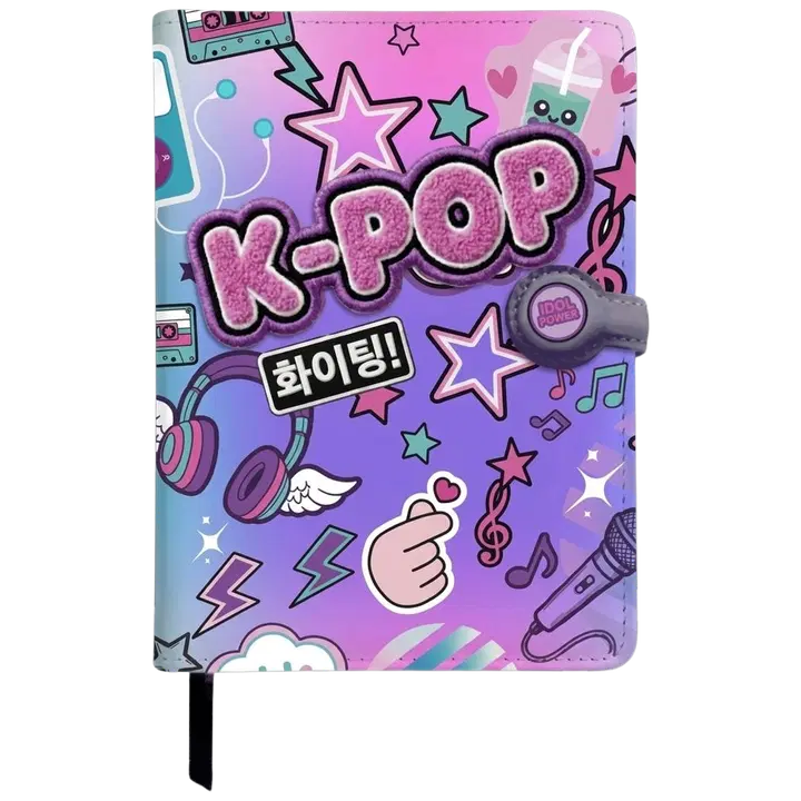 Märkmeraamat a5 magnetlukuga k-pop light