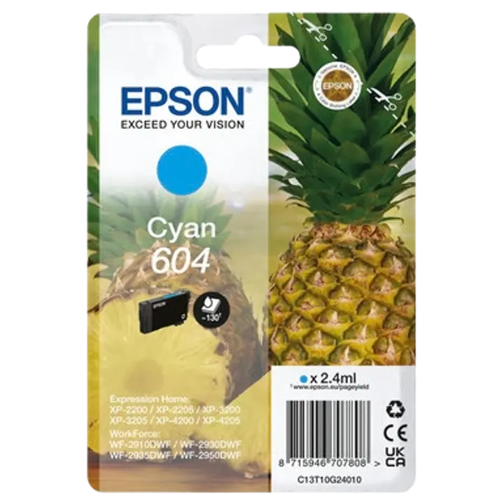 Epson mustepatruuna 604 syaani