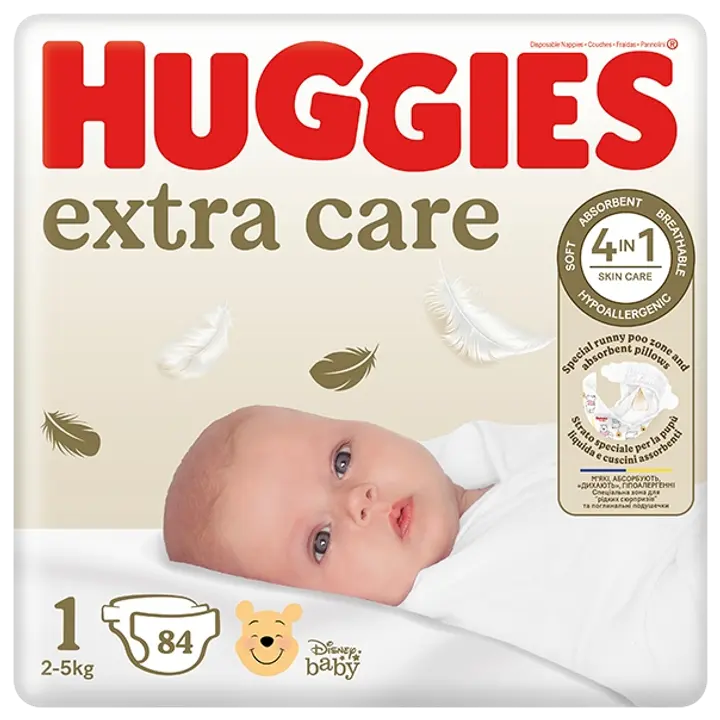 Huggies mähkmed Extra Care 1 2-5kg 84tk