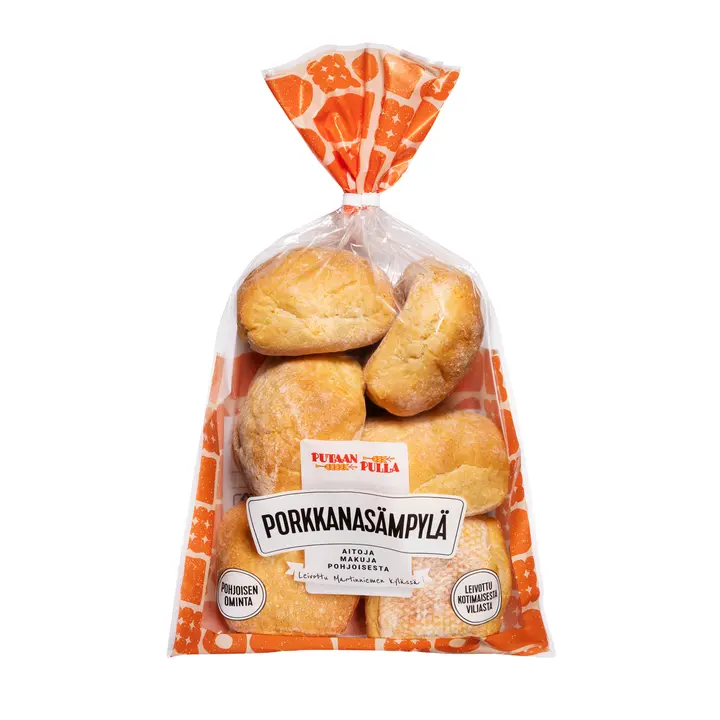 Putaan Pulla Porkkanasämpylä 6 kpl/350g porkkanavehnäsämpylä