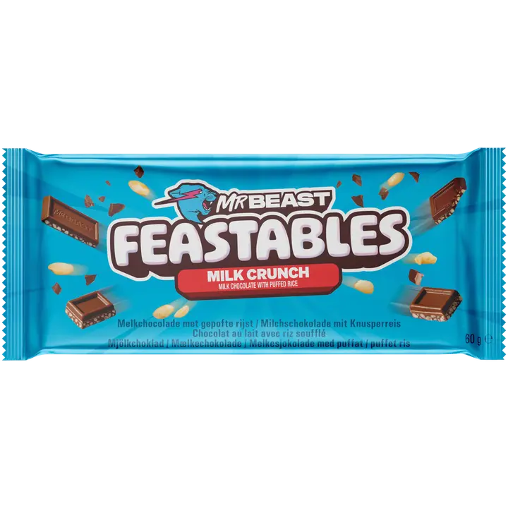 MrBeast Feastables Milk Crunch maitosuklaalevy 60g