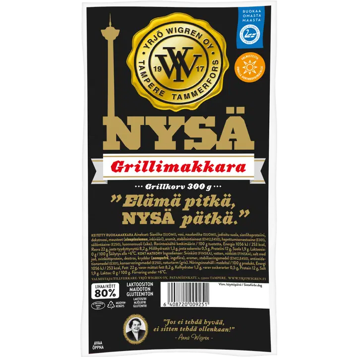 Wigren Nysä Grillimakkara 300g