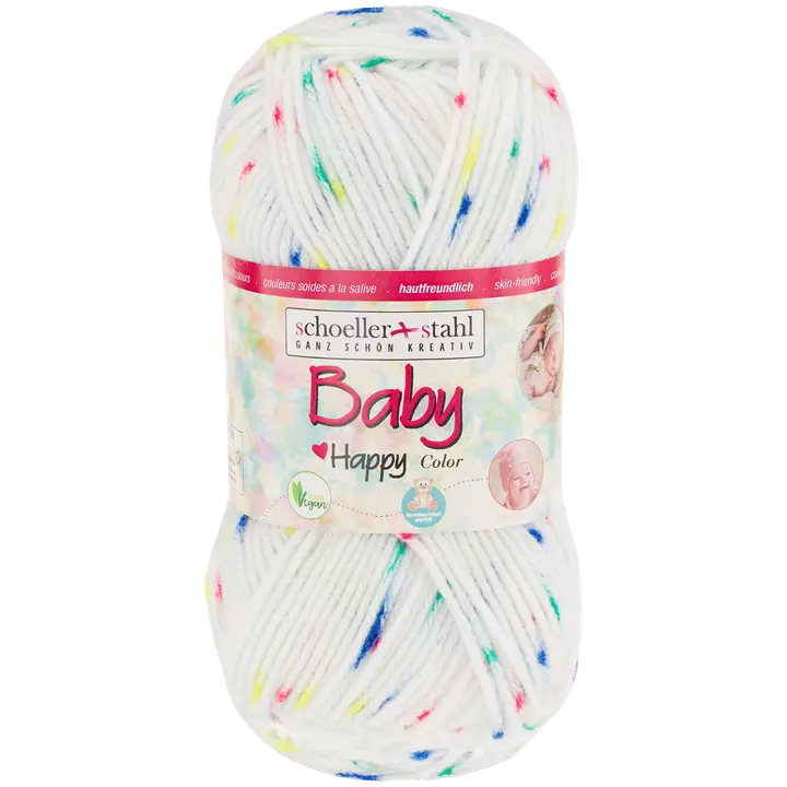 Schoeller+Stahl neulelanka Baby Happy color 50 g moniväri/valkoinen