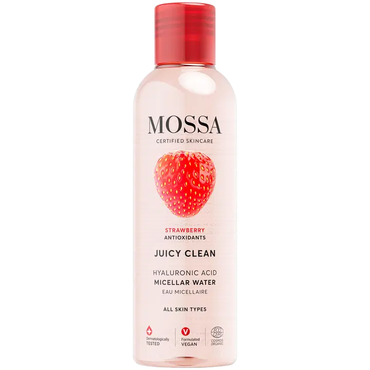 Mossa Juicy Clean Hyaluronic Acid Micellar Water misellivesi COSMOS ORGANIC 200ml