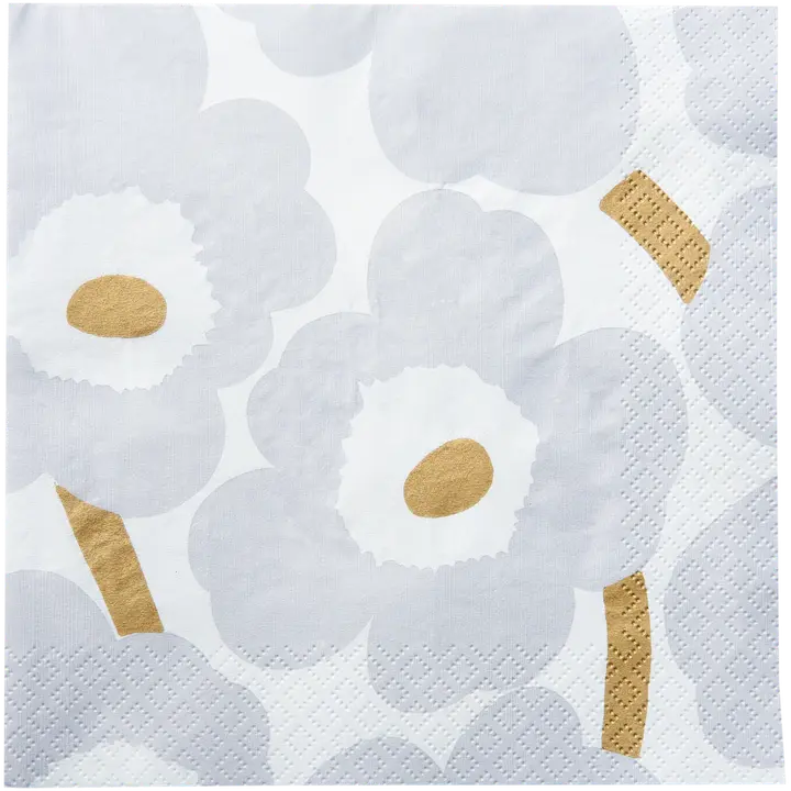 Marimekko Unikko harmaa lautasliina 20kpl/24cm