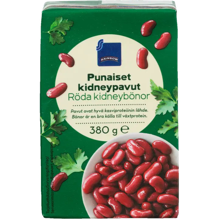 Rainbow punaisia kidneypapuja liemessä 380/230 g