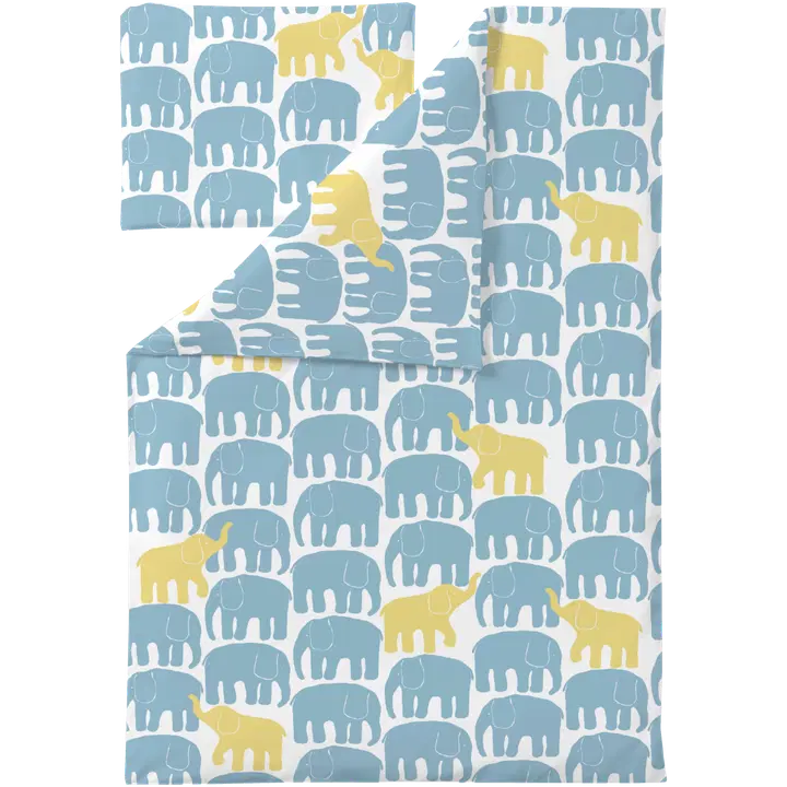 Finlayson vauvan pussilakanasetti Elefantti Vapaa 85X125+40X60 aqua/ke