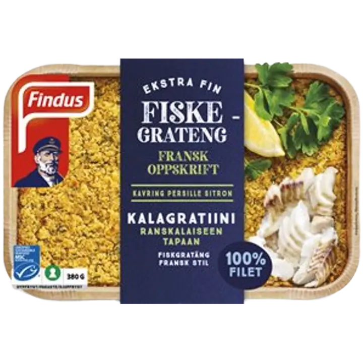 Findus Kalagratiini ranskalaiseen tapaan 380g MSC, pakaste