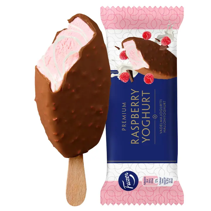 Fazer Premium Raspberry Yoghurt kermajäätelöpuikko 66g/94ml