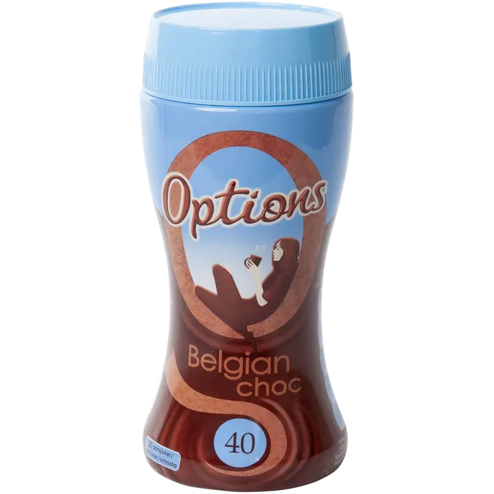 Options 220g Belgian Choc kaakaojuomajauhe