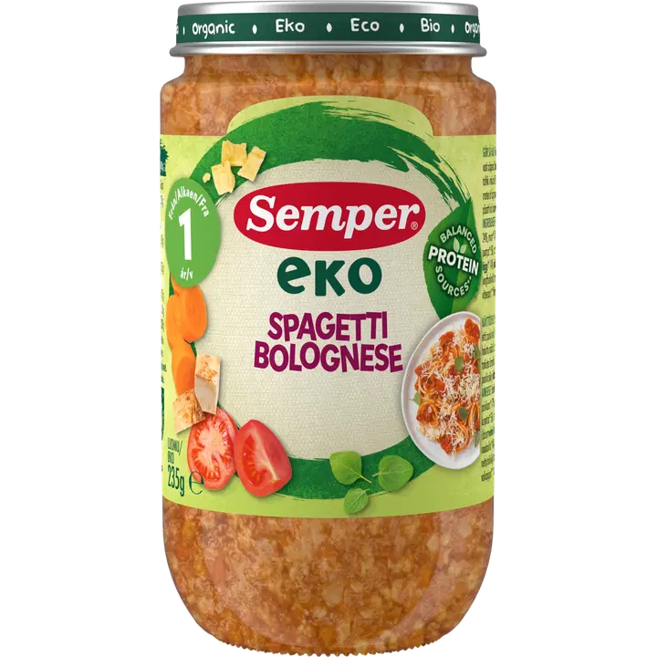 Semper EKO Spagetti Bolognese 1v luomu lastenateria 235g