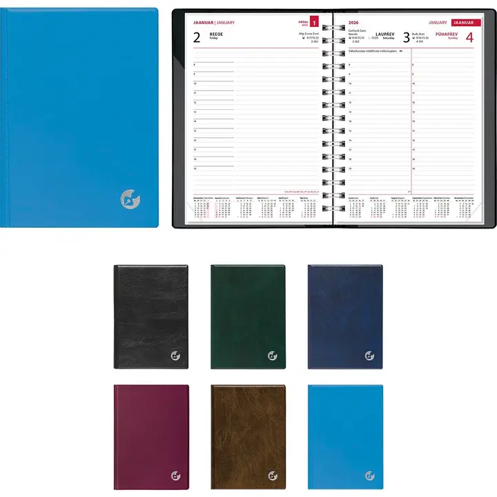 Boss a5 päev, spiraal, plastikkaas, kaar